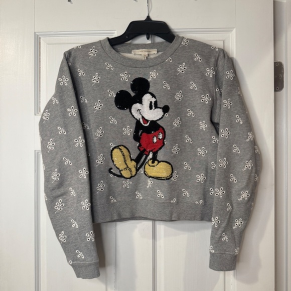 **LAST CALL** MARC JACOBS EUC Sequin Mickey Mouse Sweater in Grey Size M - Picture 2 of 9